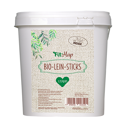 Fit-Hap Bio-Lein Sticks 2.75kg – naturalne BIO smakołyki z lnu dla psów i koni