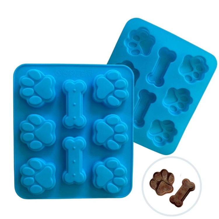 silikonowa foremka łapki do lodu, czekoladek wypieków niebieski.jpg
