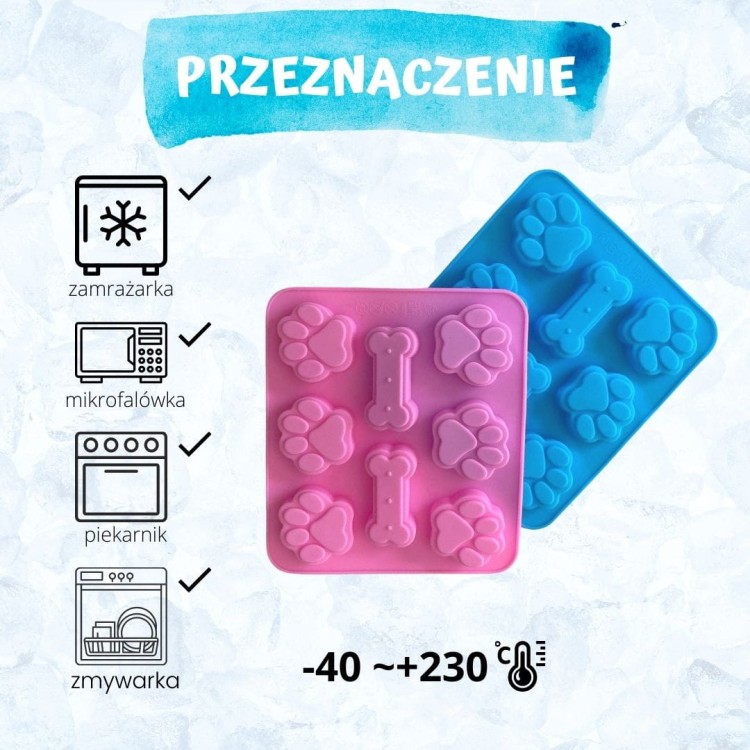 silikonowa foremka łapki do lodu, czekoladek wypieków przeznaczenie.jpg