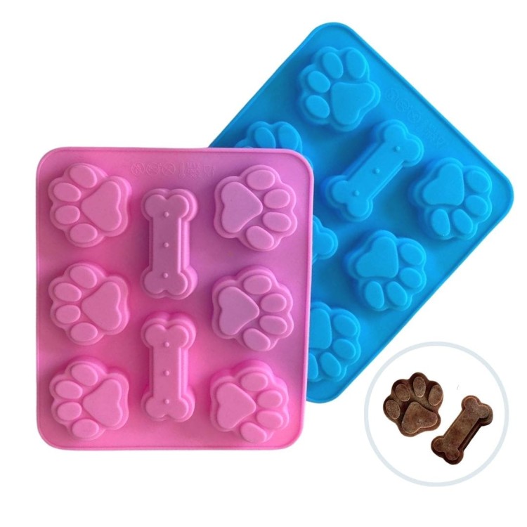 silikonowa foremka łapki do lodu, czekoladek wypieków róż i niebieski (2).jpg