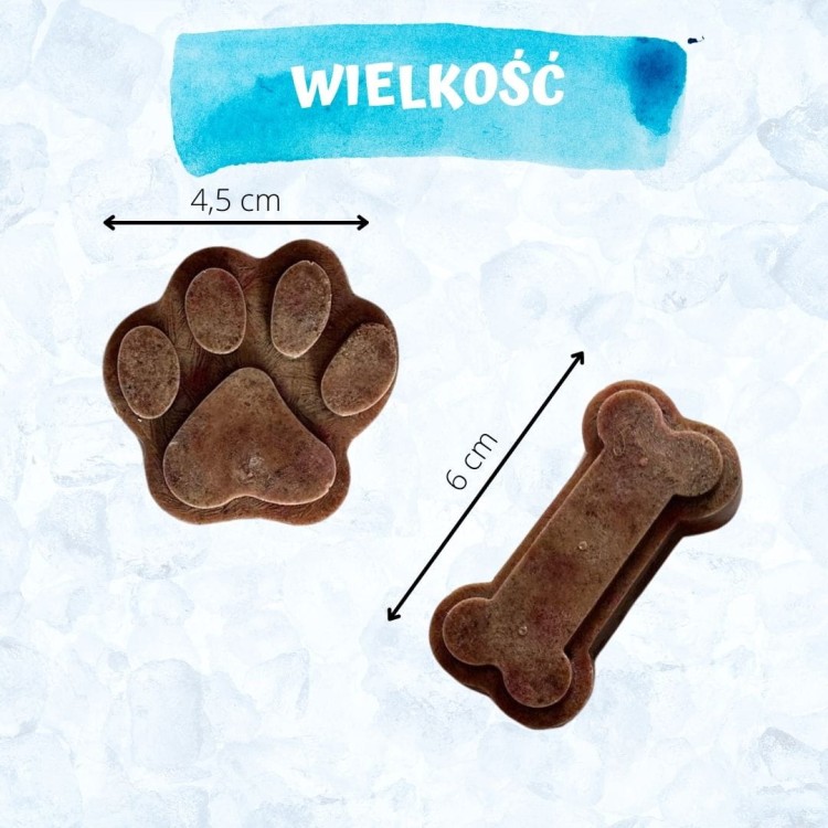 silikonowa foremka łapki do lodu, czekoladek wypieków wielkość.jpg