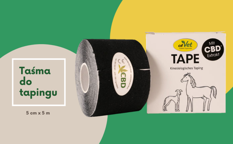 cdVet Taśma do tejpingu z CBD dla psów, koni, zwierząt .png