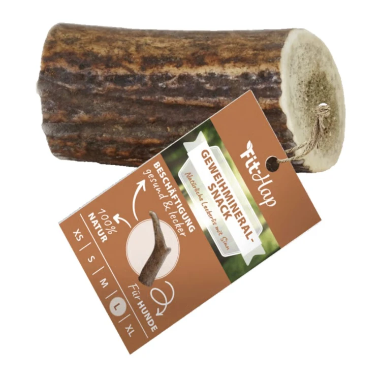 Poroże jelenia - gryzak dla psa - naturalny Fit-Hap GeweihMineral Snack L.jpg