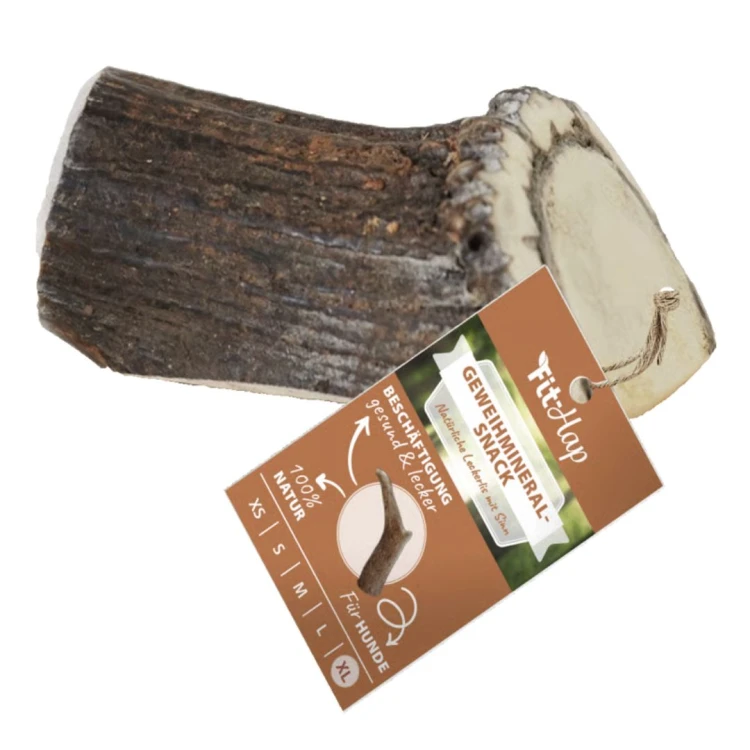 Poroże jelenia - gryzak dla psa - naturalny Fit-Hap GeweihMineral Snack XL.jpg