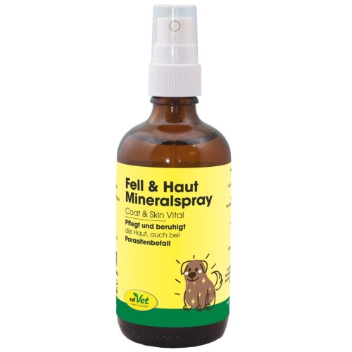 Naturalny spray na swędzącą skórę i matową sierść psa i kota – z aloesem i olejkiem z drzewa herbacianego – cdVet Fell & Haut Mineralspray 100 ml.jpg