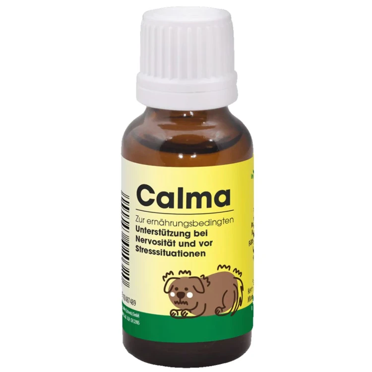 Naturalne krople uspokajające dla psa, kota i konia na stres i nerwowość – z melisą i dziurawcem  - cdVet Calma 20 ml.jpg