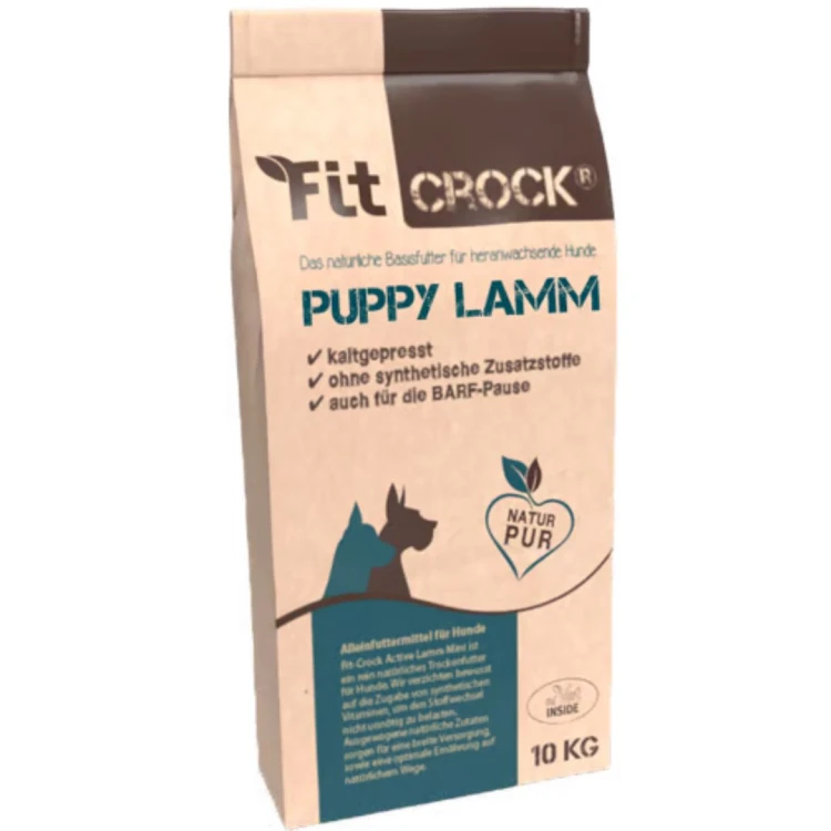 Fit-Crock Puppy 10 kg - naturalna karma tłoczona na zimno z jagnięciną dla szczeniąt i młodych psów.jpg