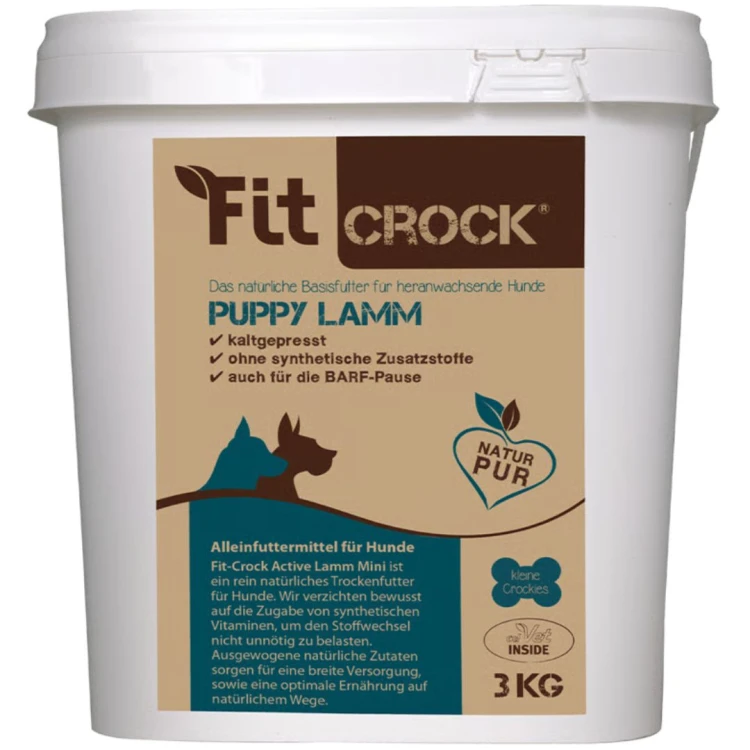 Fit-Crock Puppy 3 kg - naturalna karma tłoczona na zimno z jagnięciną dla szczeniąt i młodych psów.jpg