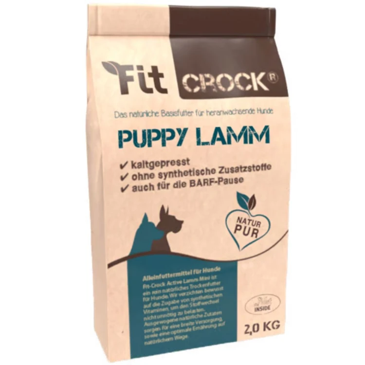 Fit-Crock Puppy 2 kg - naturalna karma tłoczona na zimno z jagnięciną dla szczeniąt i młodych psów.jpg