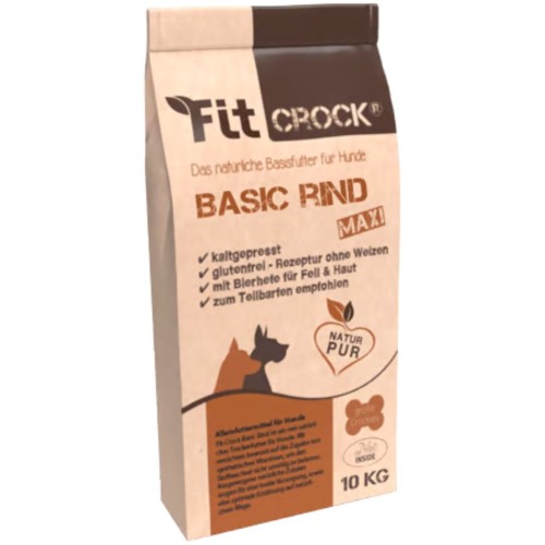 Fit-Crock Basic Wołowina Maxi 10 kg - naturalna karma tłoczona na zimno z jagnięciną dla szczeniąt i młodych psów.jpg