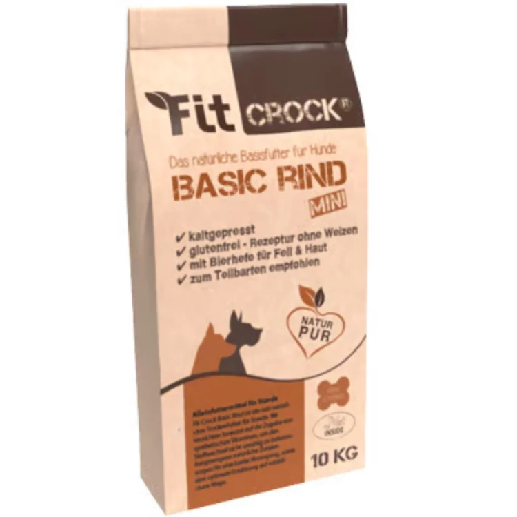 Fit-Crock Basic Wołowina Mini - naturalna karma tłoczona na zimno z jagnięciną dla szczeniąt i młodych psów.jpg