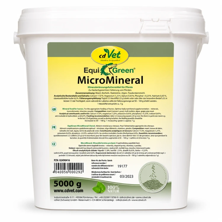 EquiGreen MicroMineral 5 kg naturalny kompleks minerałów, witamin i mikroelementów dla koni i kuców cdvet.png