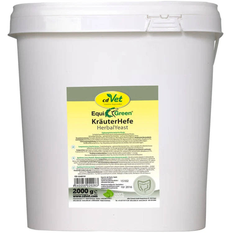 cdVet EquiGreen KräuterHefe 2 kg – naturalne drożdże ziołowe dla koni z wrażliwym układem pokarmowym i skłonnością do kolek.jpg