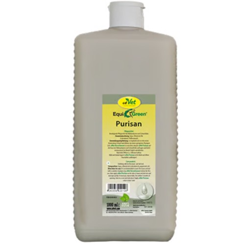 cdVet EquiGreen Purisan 1 l– naturalne mleczko do pielęgnacji grzywy i ogona koni ze skłonnością do świądu.jpg