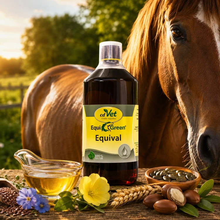 cdVet EquiGreen Equival – olej dla koni Omega 3 i 6 na sierść, skórę i energię.jpg