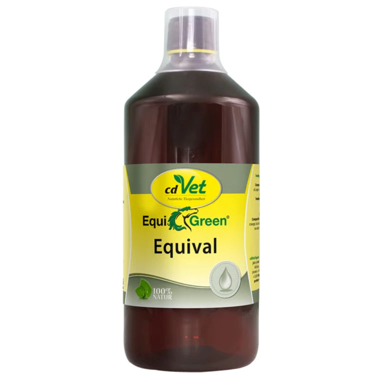 cdVet EquiGreen Equival 1 l – olej dla koni Omega 3 i 6 na sierść, skórę i energię.jpg