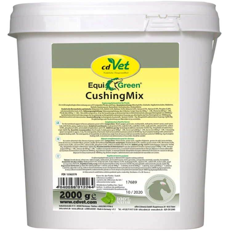 cdVet EquiGreen CushingMix  2 kg – naturalne zioła dla koni z zespołem Cushinga (PPID).jpg
