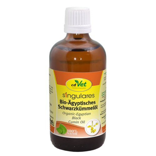 Singulares Ägyptisches Bio-Schwarzkümmelöl 100 ml – BIO olej z czarnuszki egipskiej dla koni i psów  cdVet.jpg