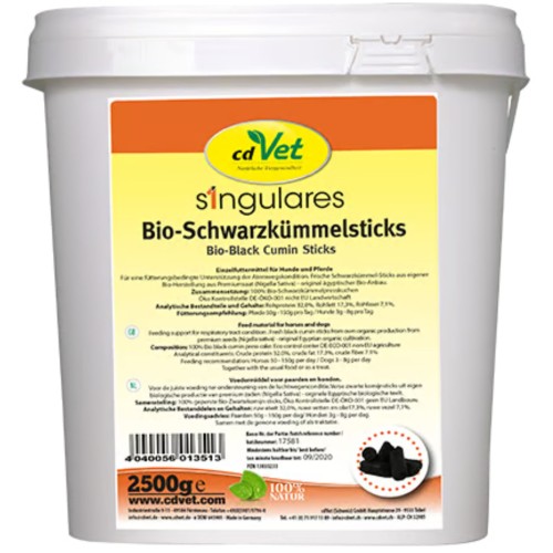 Singulares Bio-Schwarzkümmelsticks 2.5 kg – BIO czarnuszka dla jelit, odporności i dróg oddechowych  cdVet.jpg